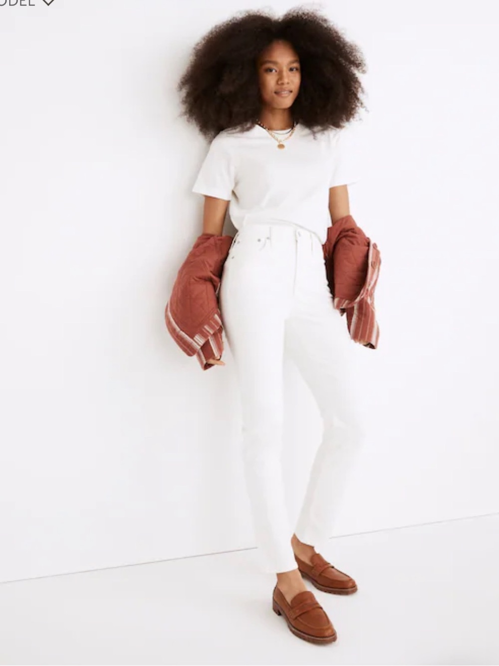 Madewell Tile White The Perfect Vintage Jean Magic Pockets & Comfort Stretch